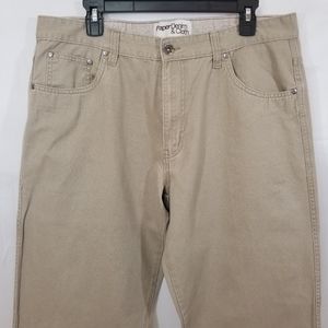 Paper Denim & Cloth Tan Khaki Jeans 36x32